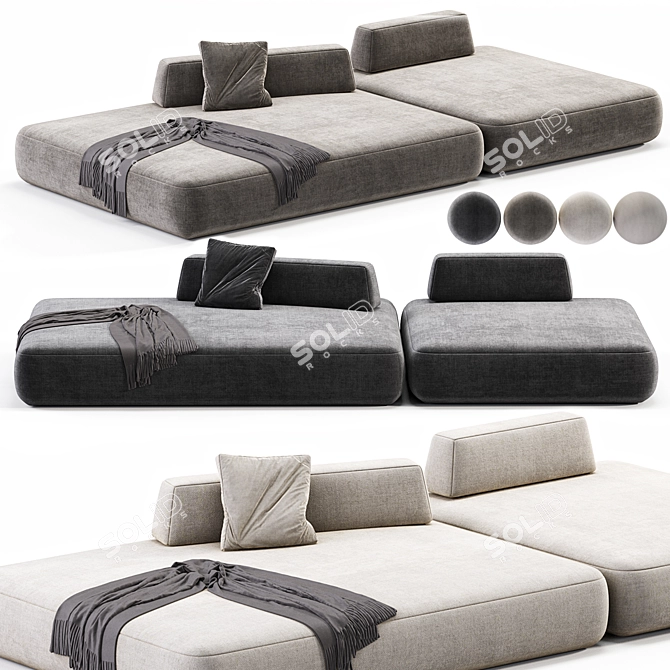 Modern BOCA TOMMY Sofa 2 3D model image 2