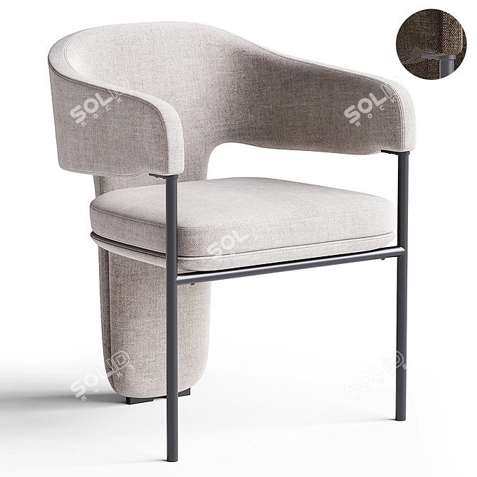 Translation: La Redoute Palazzo chair
Title: Chic Palazzo Chair Design 3D model image 2