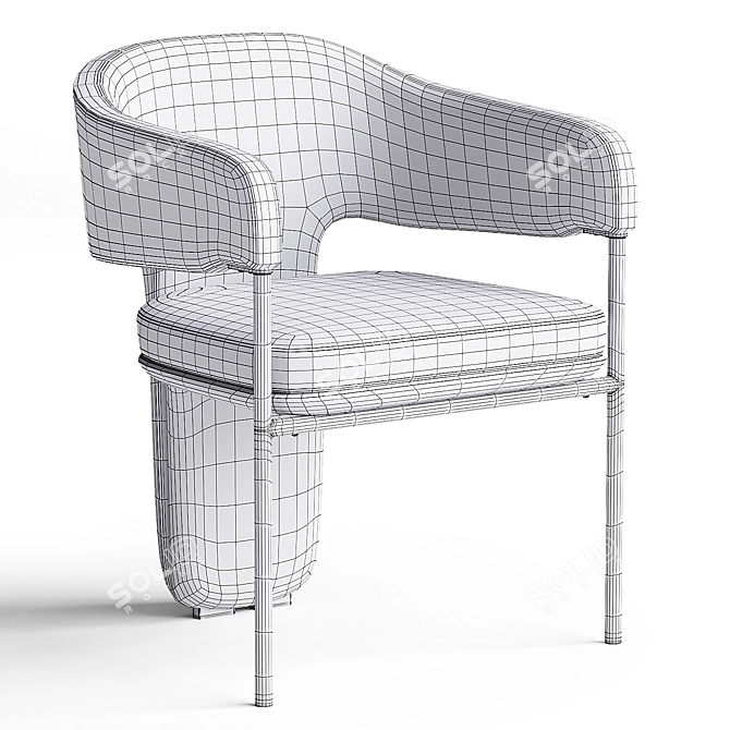 Translation: La Redoute Palazzo chair
Title: Chic Palazzo Chair Design 3D model image 3