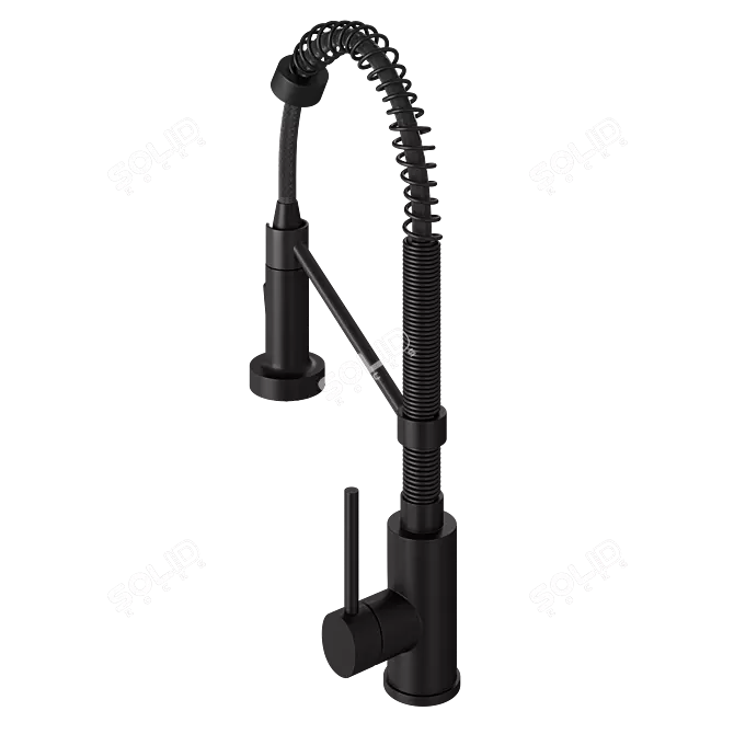 Kraus Matte Black Kitchen Faucet 3D model image 2