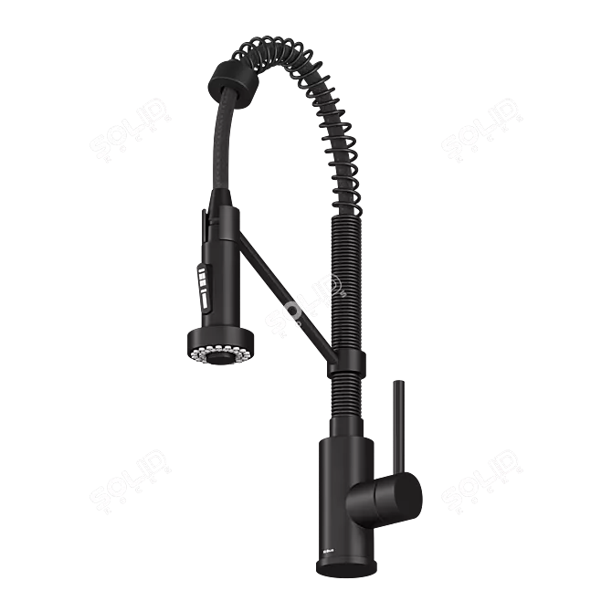 Kraus Matte Black Kitchen Faucet 3D model image 3