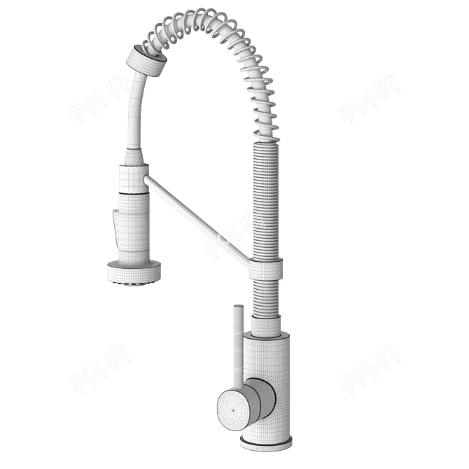 Kraus Matte Black Kitchen Faucet 3D model image 5