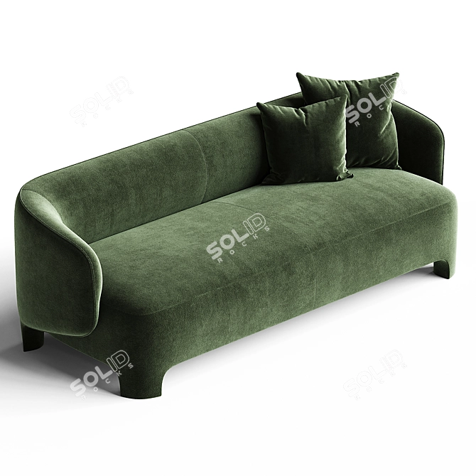 Modern 3-Seater TARU Sofa 3D model image 3