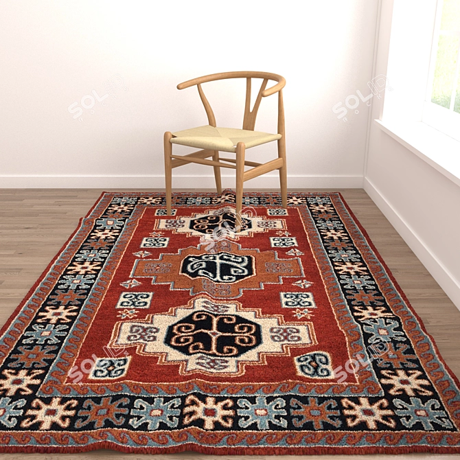 Variety of Dynamic 3D Rugs 3D model image 3