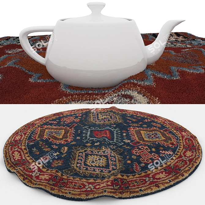 Variety of Dynamic 3D Rugs 3D model image 5