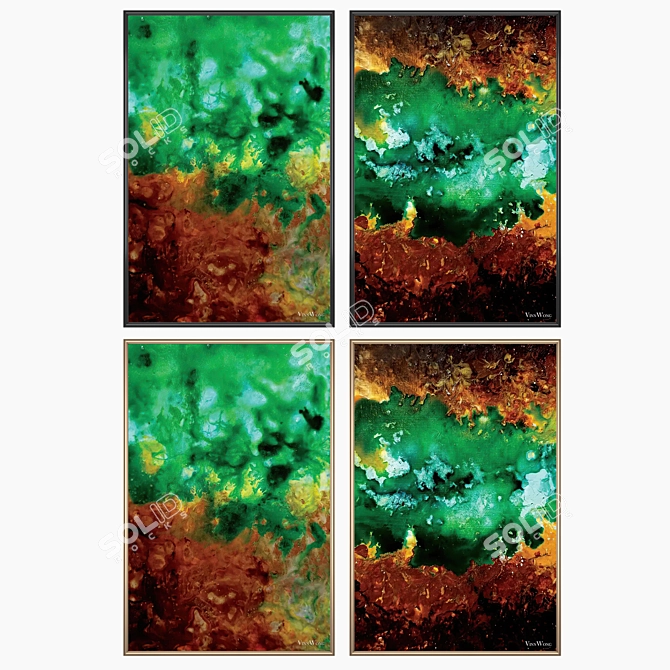 Art Set with 2 Paintings 3D model image 2