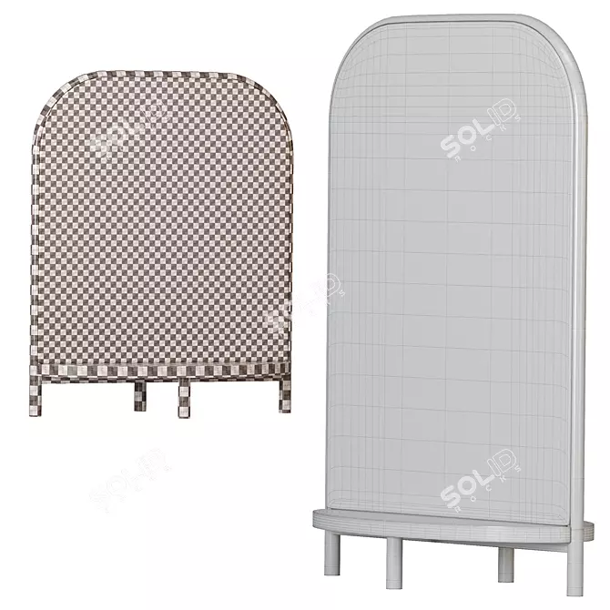 Modern Room Divider Set Design 3D model image 5