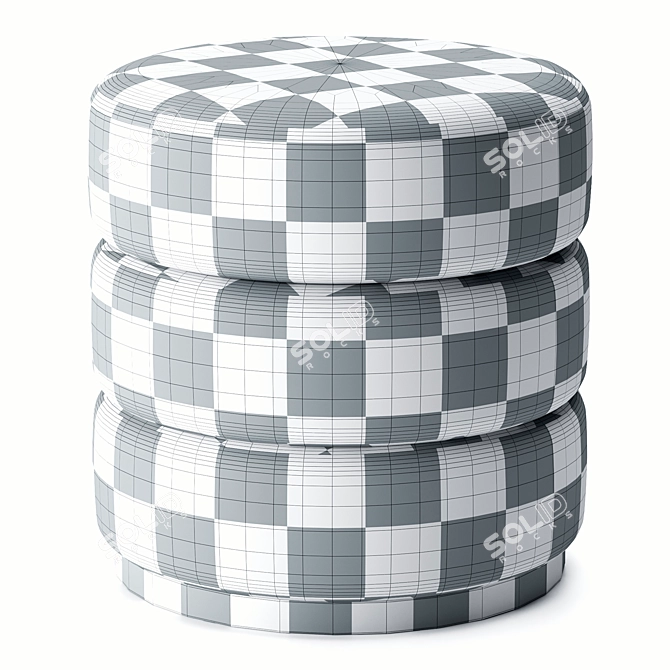 Versatile Eddy Pouf in 4 Colors 3D model image 6