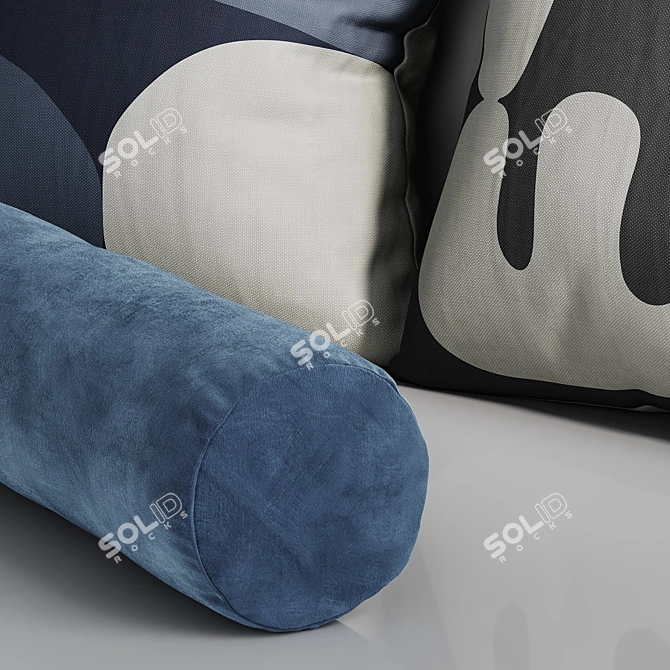 Ebb+Flow Inspired Pillow Set 3D model image 4