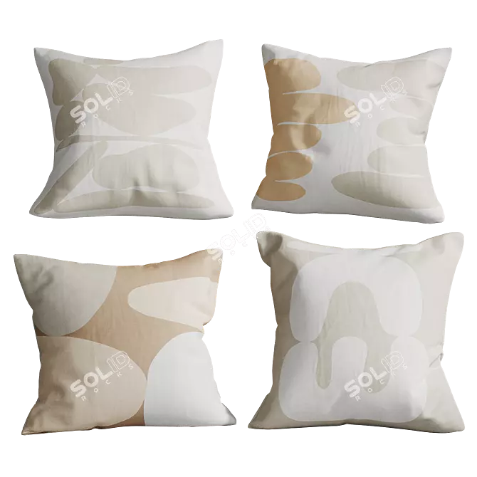 Ebb+Flow Inspired Pillow Set 3D model image 5