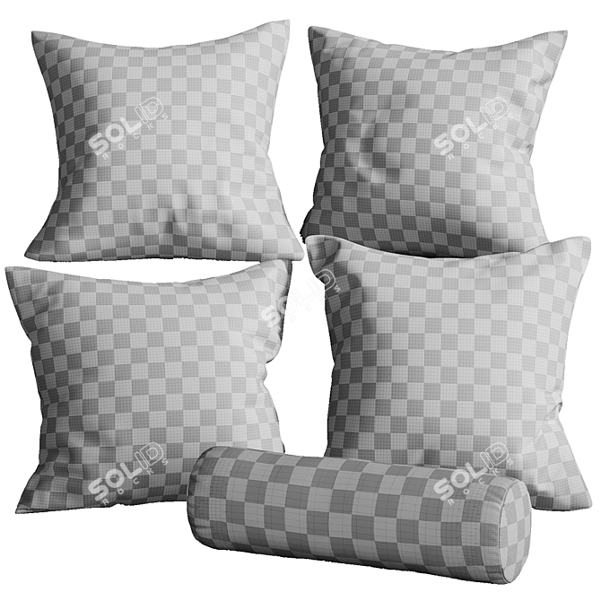 Ebb+Flow Inspired Pillow Set 3D model image 7