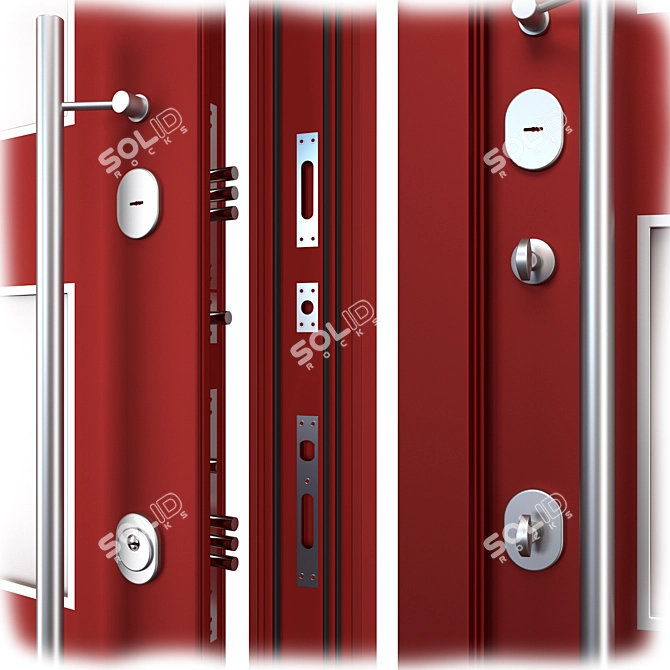 Premium Aluminum Entry Door Nova_027 3D model image 2