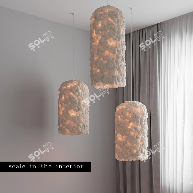 Elongated Luminaire by Helen Loom 3D model image 3