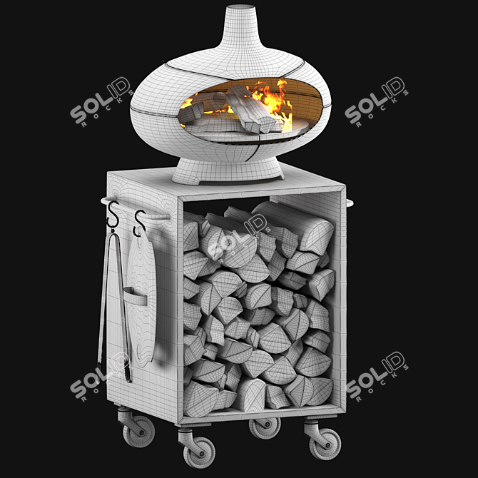 Outdoor Forno Deluxe Garden Set 3D model image 2