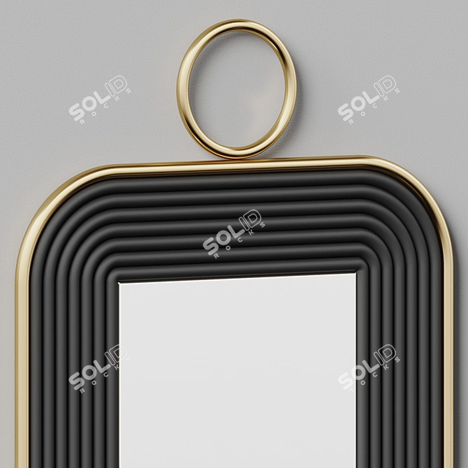 Modern Art Deco Wall Mirror 3D model image 2