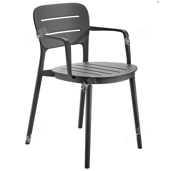 Modern Outdoor Grey Chair 3D model image 1