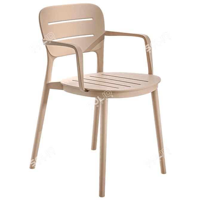 Modern Outdoor Grey Chair 3D model image 3