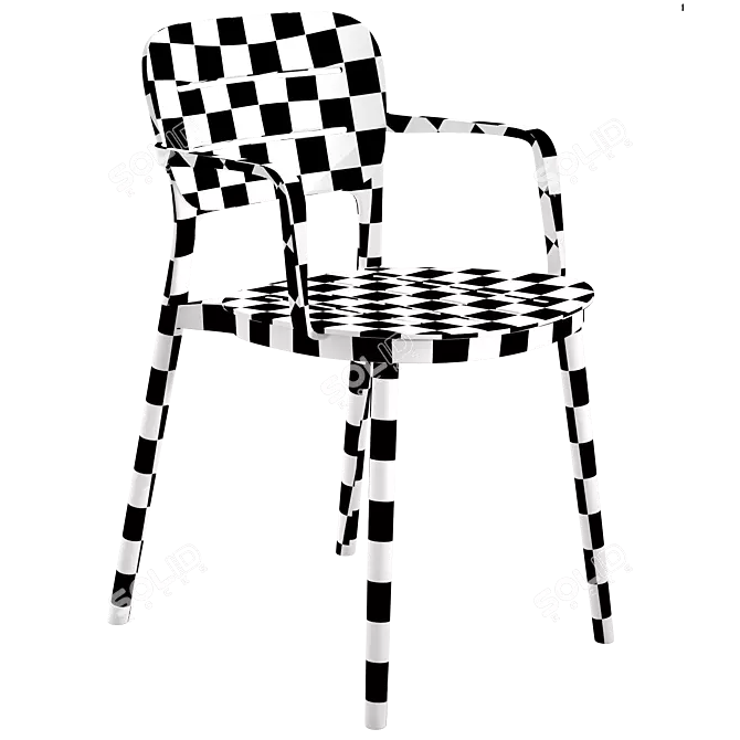 Modern Outdoor Grey Chair 3D model image 6