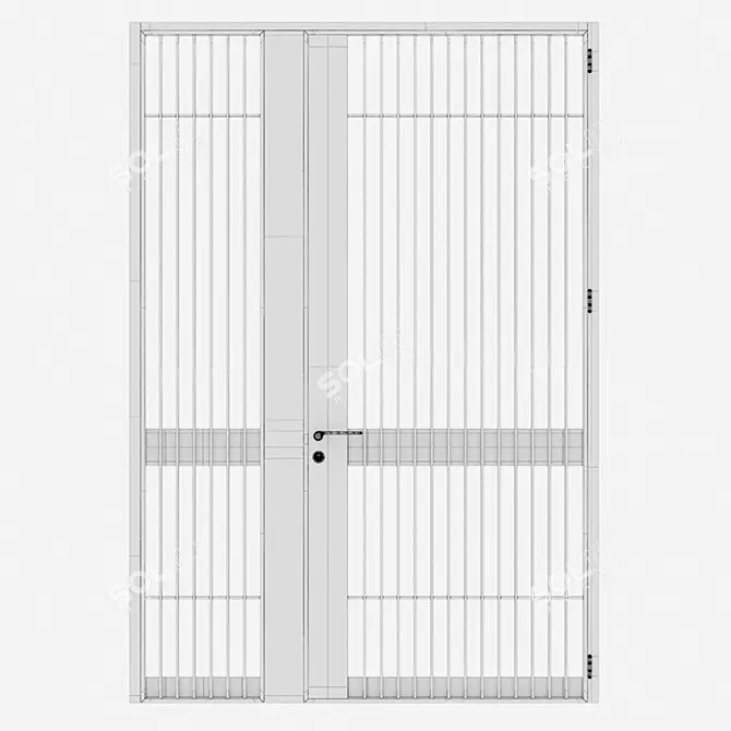 Corona Aluminium Door 176 Render 3D model image 4