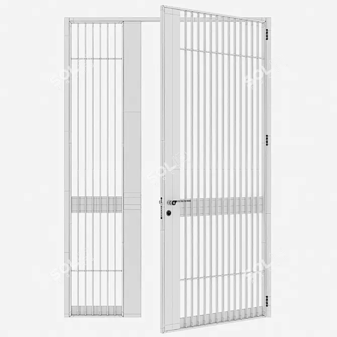 Corona Aluminium Door 176 Render 3D model image 5