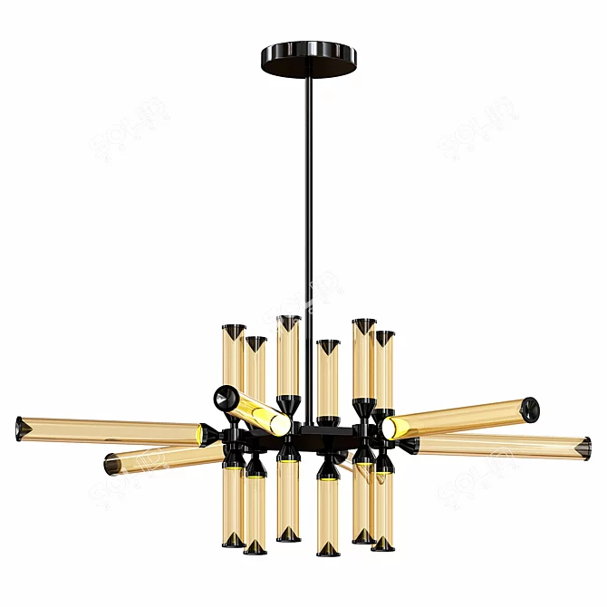 Contemporary LED Ceiling Light 3D model image 1