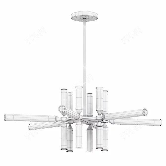 Contemporary LED Ceiling Light 3D model image 3