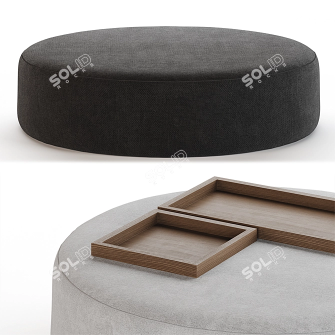 WoodFans Pouf Ottoman 3D model image 2