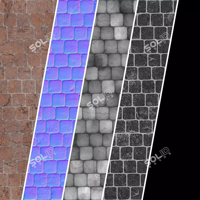 PBR Stone Wall 4K Texture 3D model image 4