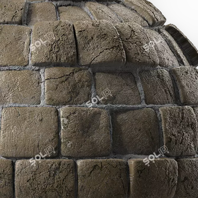 PBR Stone Wall 4K Texture 3D model image 6