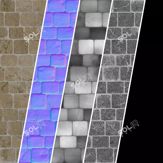 PBR Stone Wall 4K Texture 3D model image 7