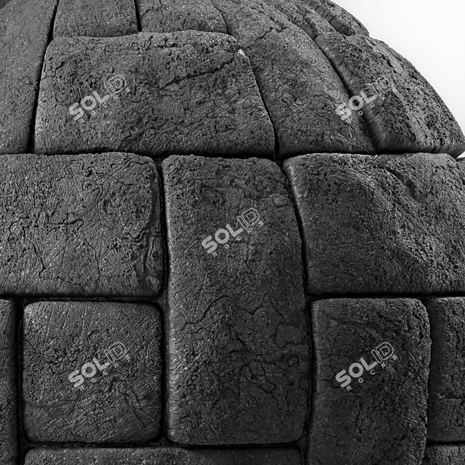 Stone Wall Materials 3D Texture 3D model image 6