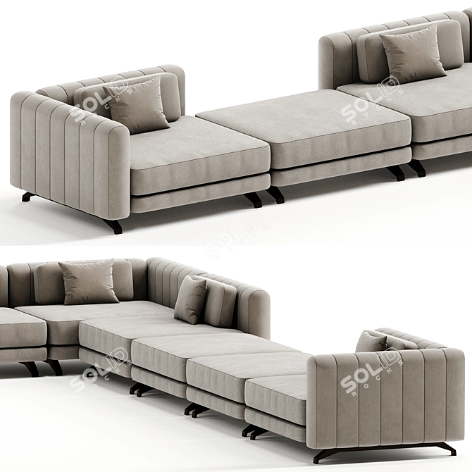  Luxe Modern Comfort Sofa 3D model image 1