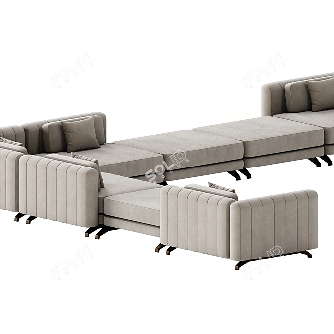  Luxe Modern Comfort Sofa 3D model image 2