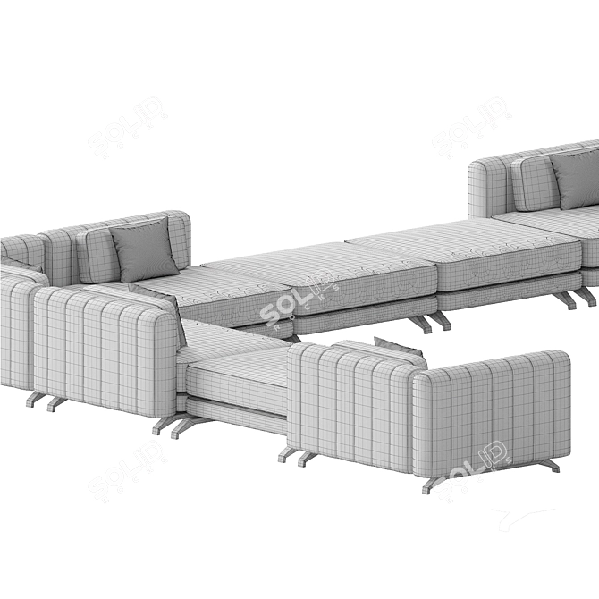  Luxe Modern Comfort Sofa 3D model image 3