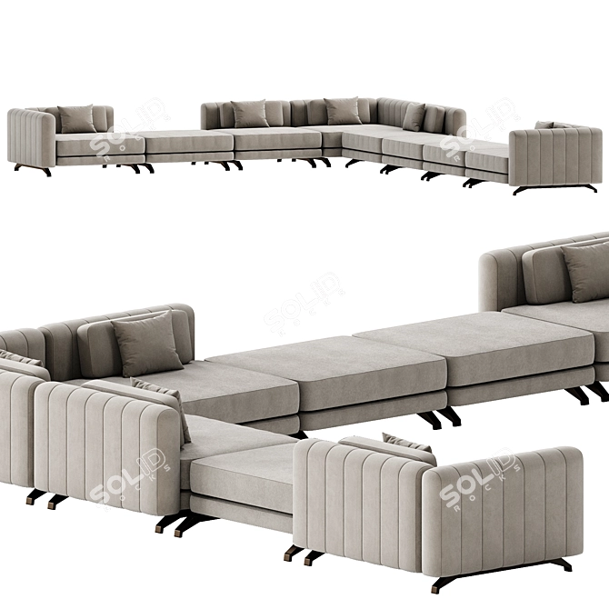  Luxe Modern Comfort Sofa 3D model image 4