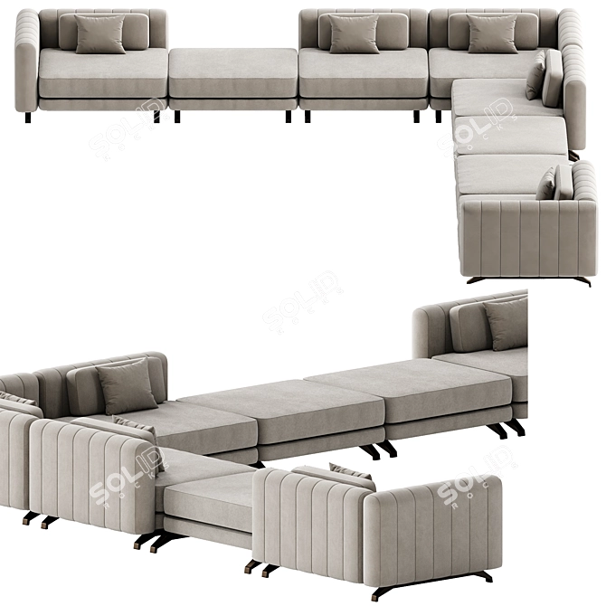  Luxe Modern Comfort Sofa 3D model image 6