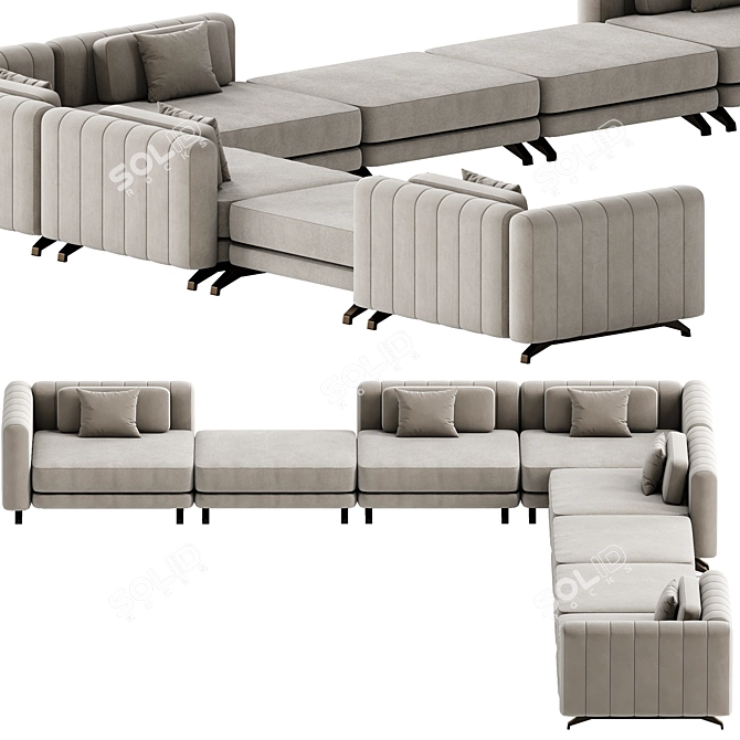  Luxe Modern Comfort Sofa 3D model image 8