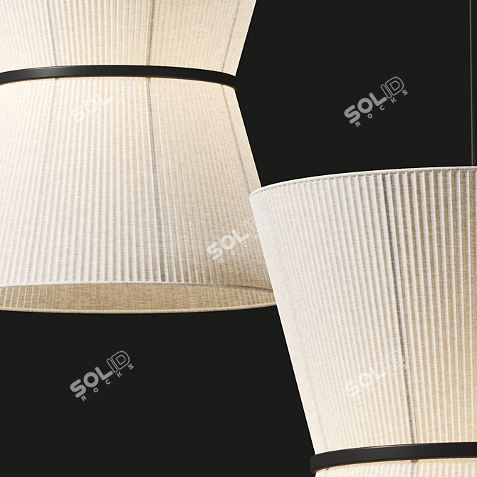 Modern Fabric Tokio Lighting Fixture 3D model image 3