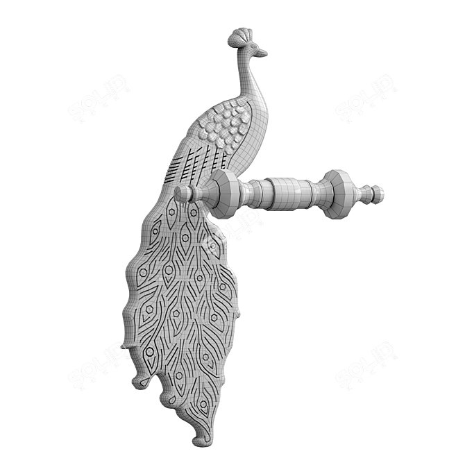 Elegant Ida Peacock Bathroom Set 3D model image 6