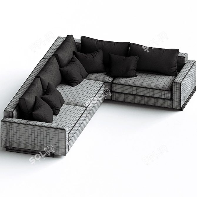 Modern Arflex R03 Sectional Sofa 3D model image 3