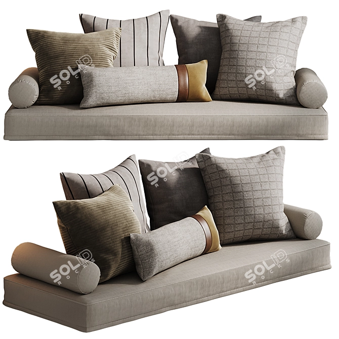  Modern Lounge Cushion Set 3D model image 4