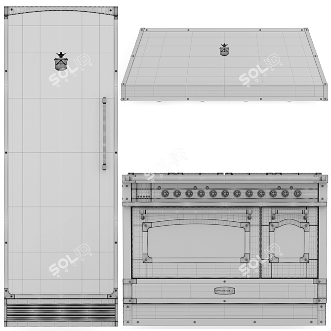  Italian Kitchen Appliances Bundle 3D model image 3