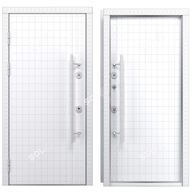 Nova_021 Aluminim Entry Door 3D model image 4