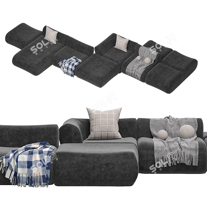 Modular Lemmy Sofa and Armchair 3D model image 4