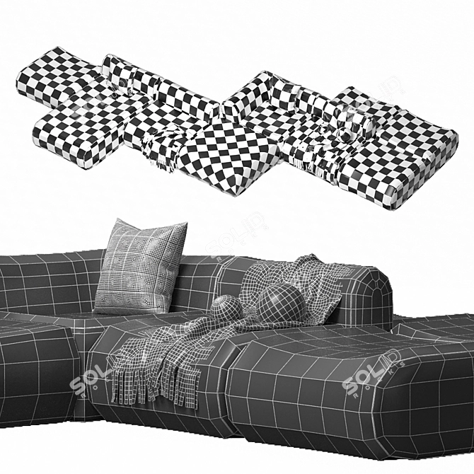 Modular Lemmy Sofa and Armchair 3D model image 5