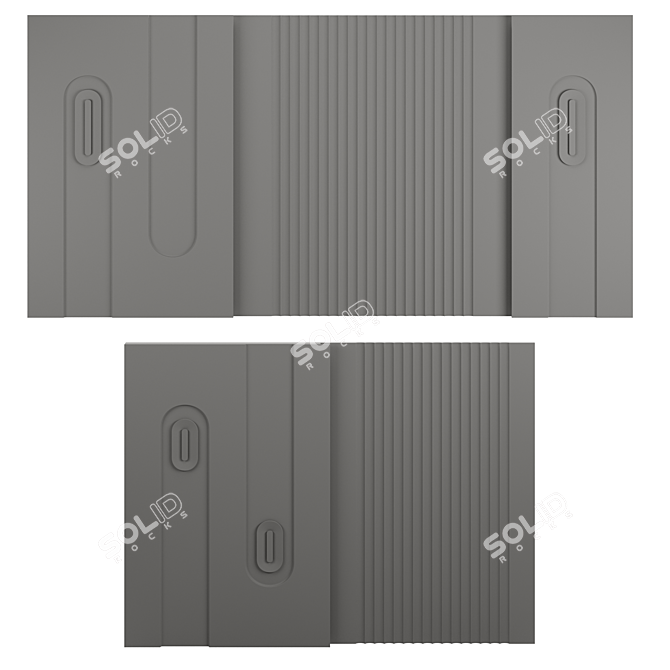 Modern 3D Decor Wall Panels 3D model image 4