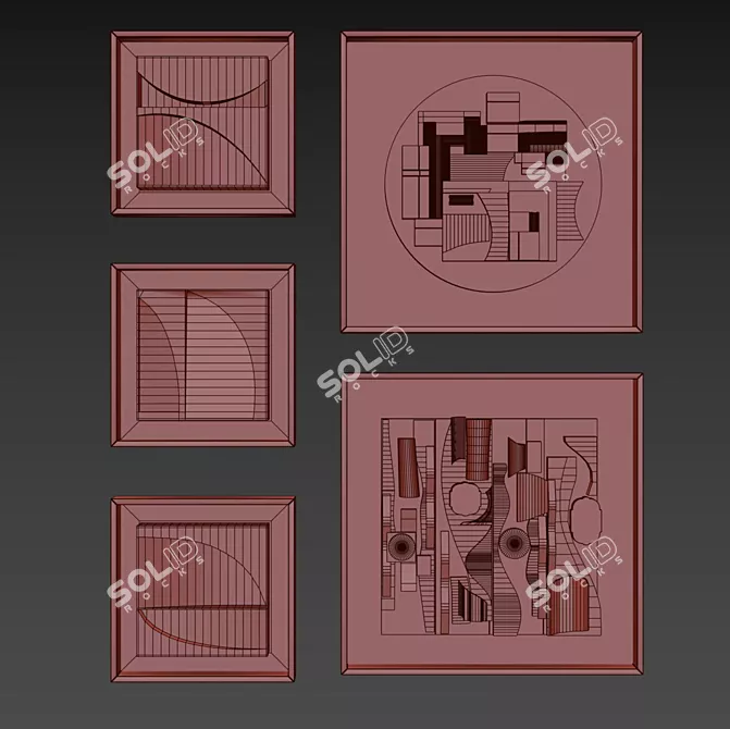 Dimensional Relief Artwork 3D model image 6