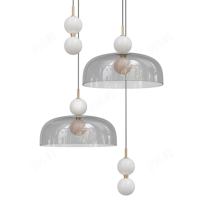 Translated Description: ROCCO Design Lamps 

Modern Elegance Lighting Solution 3D model image 1