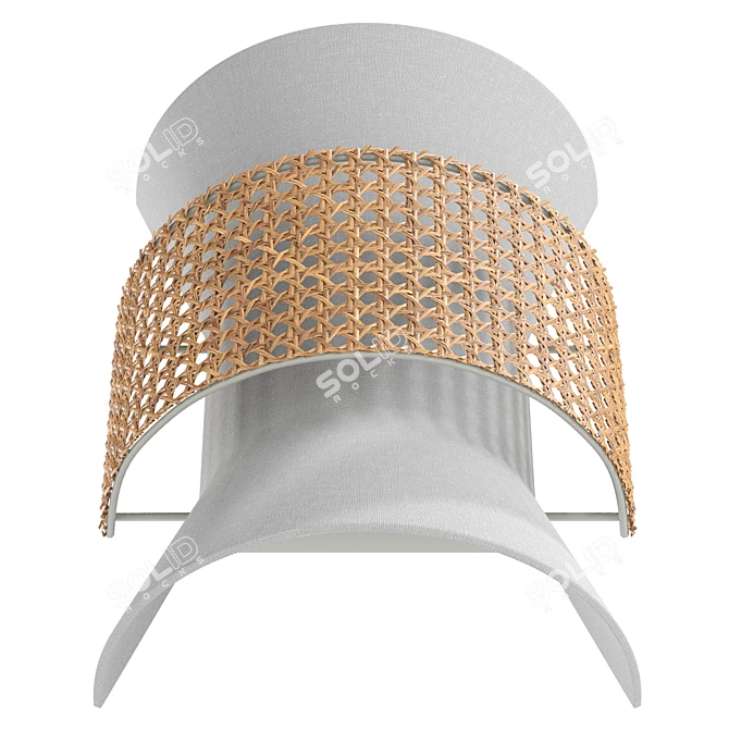  Rattan Accent Wall Sconce 3D model image 3