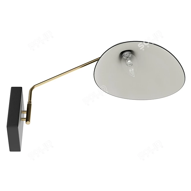 Swing Arm Sconce with UVs 3D model image 4